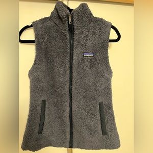 Patagonia grey vest fuzzy